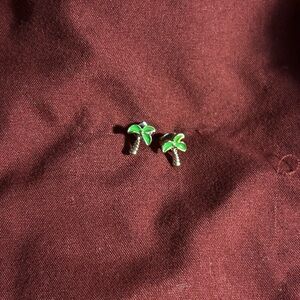 Palm tree stud earrings
